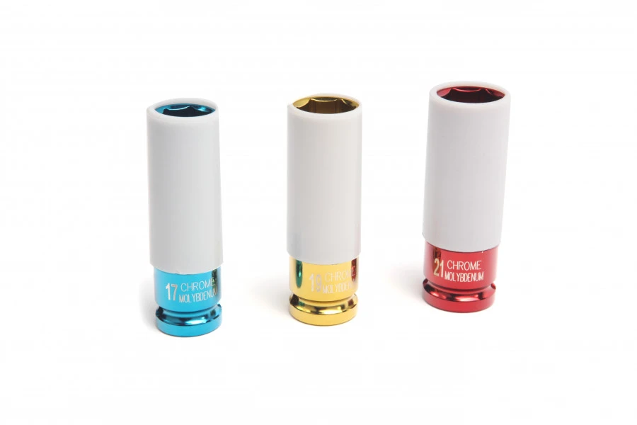 HBM 3 Delige Lange Krachtdoppenset Met Kunststof Beschermhulzen 4 HBM 3 Delige Lange Krachtdoppenset Met Kunststof Beschermhulzen - Afbeelding 2