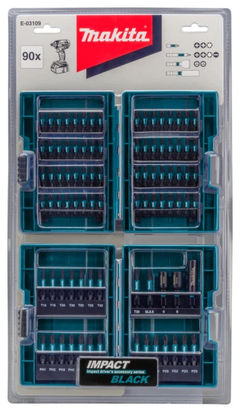 Makita Impact Black Slagschroefbitset 90-delig 6 Makita Impact Black Slagschroefbitset 90-delig - Afbeelding 4