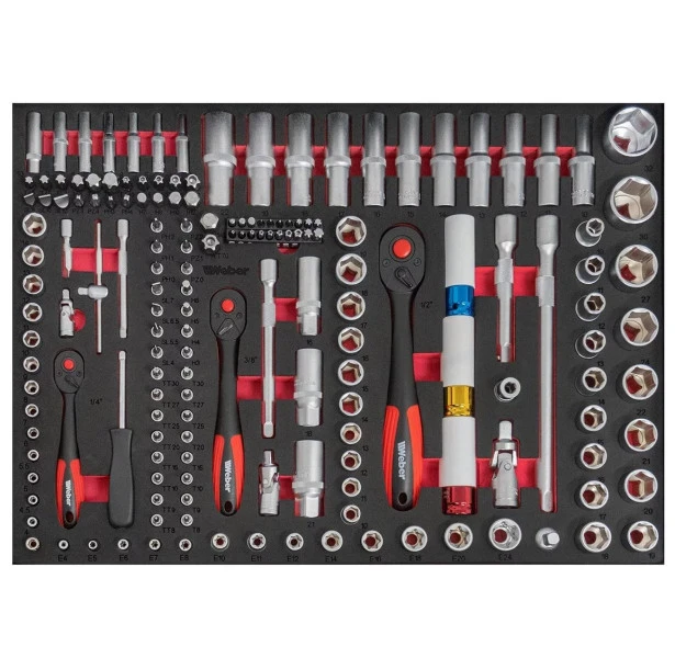 Weber Gevulde Gereedschapswagen Incl. Papierrolhouder - 300-delig 6 Weber Gevulde Gereedschapswagen Incl. Papierrolhouder - 300-delig - Afbeelding 4