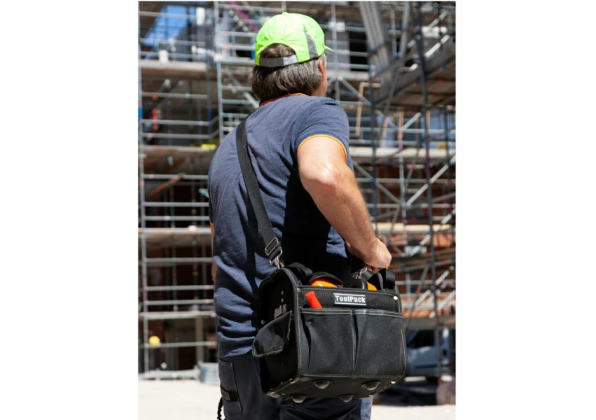 ToolPack Compacte Gereedschapstas, Vierkant Model, Metalen Draaghendel Met Anti-slip Greep, Verstelbare Draagriem 5 ToolPack Compacte Gereedschapstas, Vierkant Model, Metalen Draaghendel Met Anti-slip Greep, Verstelbare Draagriem - Afbeelding 3