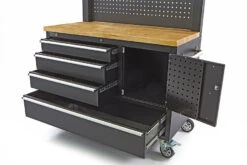 HBM Gereedschapswagen Met Kastenwand, Houten Werkblad, 122 Cm, Zwart -Thuis Gereedschap Winkel hbm 004 88.jpg 1200x600 fc32debc88