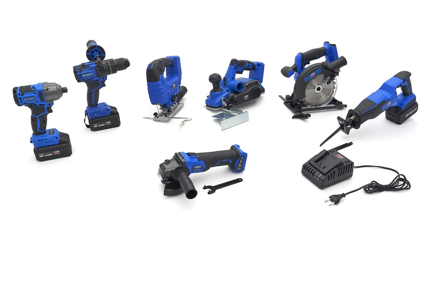 HBM Combiset Op Accu, 7-delig, 18V 5,0Ah Power20.5 4 HBM Combiset Op Accu, 7-delig, 18V 5,0Ah Power20.5 - Afbeelding 2