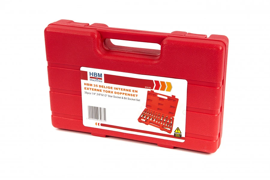 HBM 35 Delige Interne En Externe Torx Doppenset 4 HBM 35 Delige Interne En Externe Torx Doppenset - Afbeelding 2