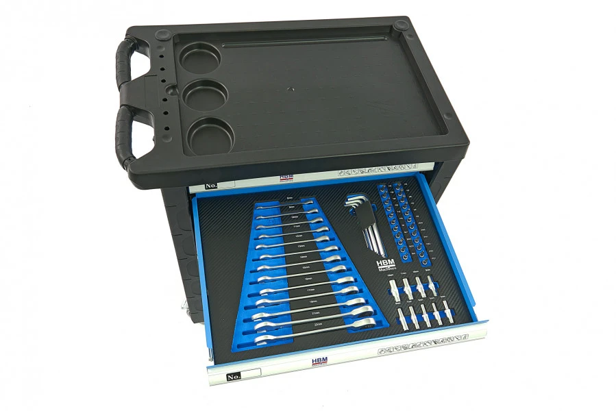 HBM Premium Gevulde Gereedschapswagen - 154 Delig 10 HBM Premium Gevulde Gereedschapswagen - 154 Delig - Afbeelding 8