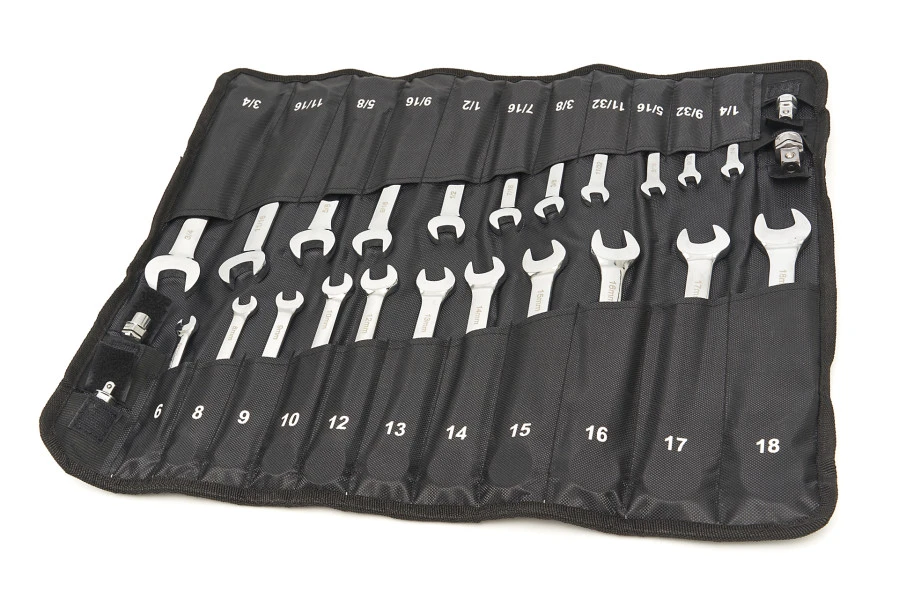 HBM Professionele Ring, Ratel, Steeksleutelset Metrische En Inch Maten 23-Delig 4 HBM Professionele Ring, Ratel, Steeksleutelset Metrische En Inch Maten 23-Delig - Afbeelding 2