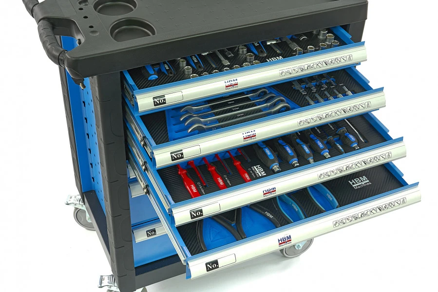 HBM Premium Gevulde Gereedschapswagen - 154 Delig 5 HBM Premium Gevulde Gereedschapswagen - 154 Delig - Afbeelding 3