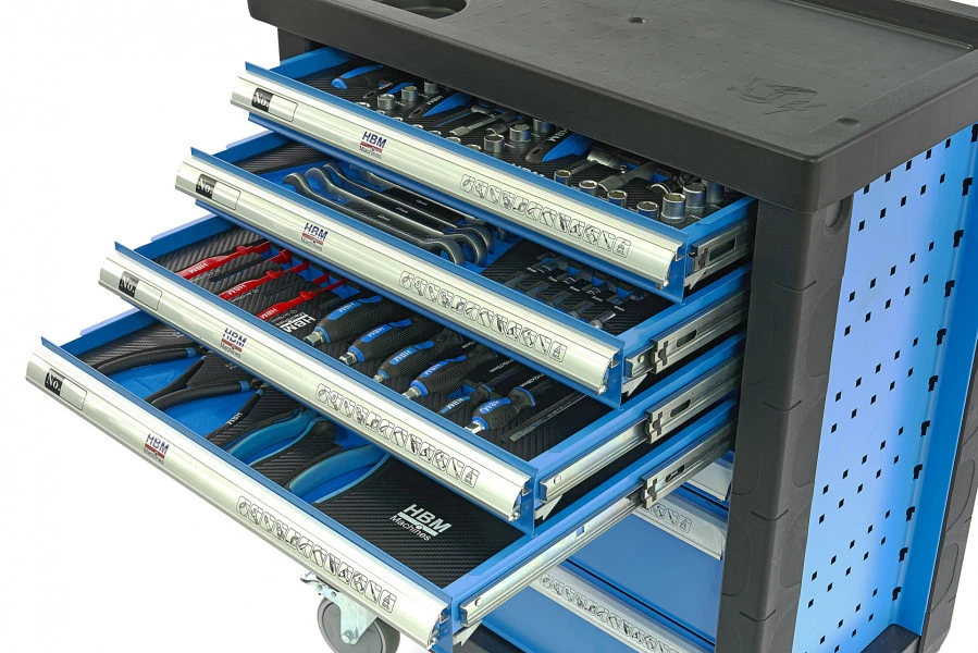 HBM Premium Gevulde Gereedschapswagen - 154 Delig 7 HBM Premium Gevulde Gereedschapswagen - 154 Delig - Afbeelding 5