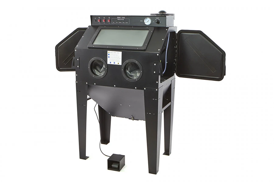 HBM SBC 350 Straalcabine Met Afzuiging - MAT ZWART 3 HBM SBC 350 Straalcabine Met Afzuiging - MAT ZWART