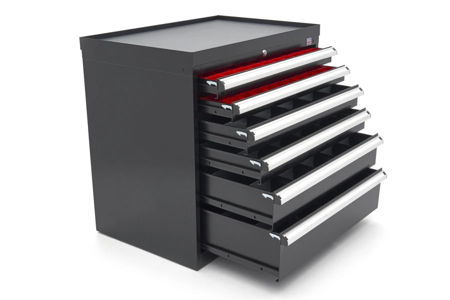 HBM 6 Laden Profi Gereedschapskast 88 X 58 X 80 Cm Zwart 6 HBM 6 Laden Profi Gereedschapskast 88 X 58 X 80 Cm Zwart - Afbeelding 4