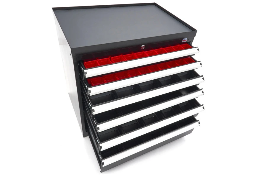 HBM 6 Laden Profi Gereedschapskast 88 X 58 X 80 Cm Zwart 7 HBM 6 Laden Profi Gereedschapskast 88 X 58 X 80 Cm Zwart - Afbeelding 5