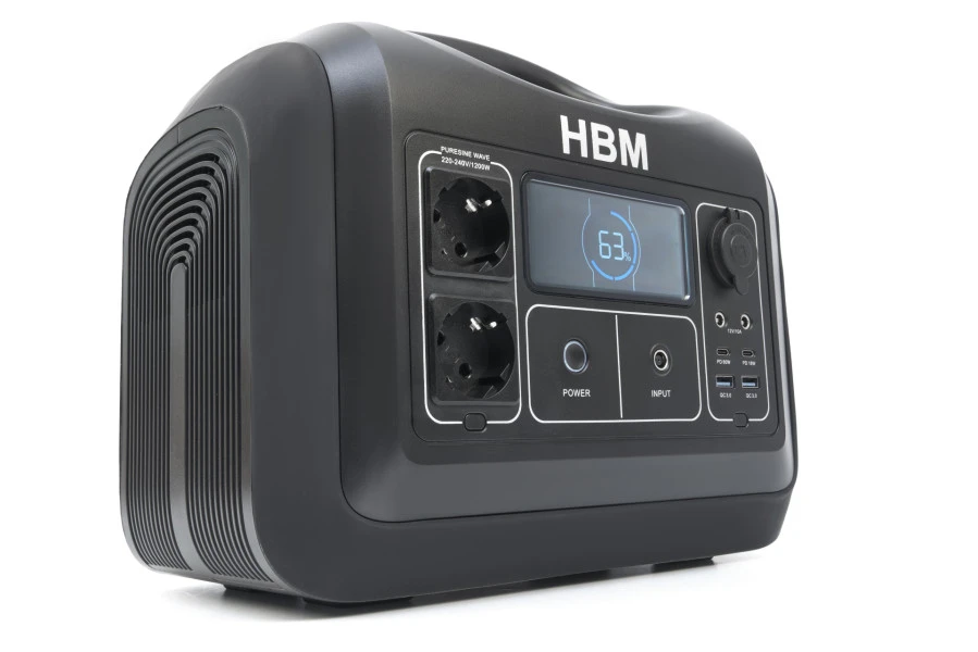 HBM 1200 Watt 230V / 12V Professionele Mobiele Power Station / Powerbank – Capaciteit 992Wh 5 HBM 1200 Watt 230V / 12V Professionele Mobiele Power Station / Powerbank – Capaciteit 992Wh - Afbeelding 3