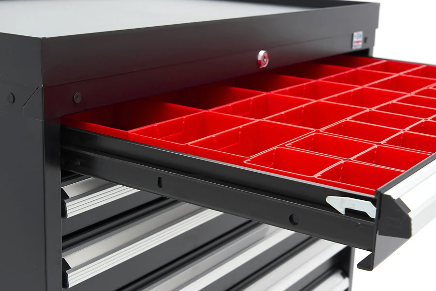 HBM 8 Laden Profi Gereedschapskast 88 X 58 X 100 Cm Zwart 11 HBM 8 Laden Profi Gereedschapskast 88 X 58 X 100 Cm Zwart - Afbeelding 9