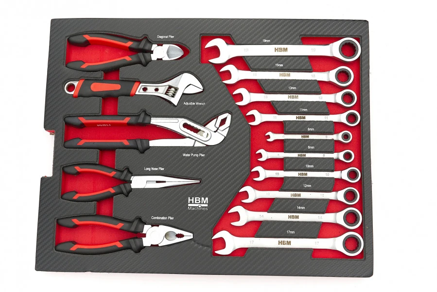 HBM Professionele 238 Delige Gereedschapskoffer, Gereedschapstrolly Met Carbon Inlays 8 HBM Professionele 238 Delige Gereedschapskoffer, Gereedschapstrolly Met Carbon Inlays - Afbeelding 6