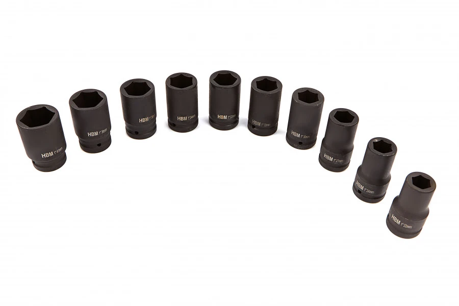 HBM 10 Delige 1" Krachtdoppenset 5 HBM 10 Delige 1" Krachtdoppenset - Afbeelding 3