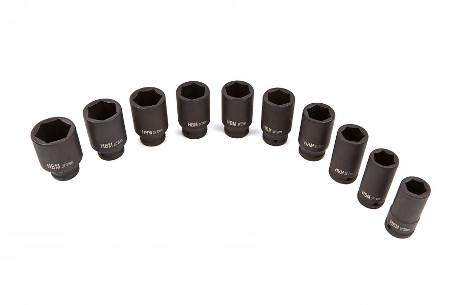 HBM 3/4" Krachtdoppenset Grote Maten 10 Delig 5 HBM 3/4" Krachtdoppenset Grote Maten 10 Delig - Afbeelding 3