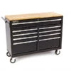 HBM Verrijdbare Gereedschapswagen Met Houten Werkblad - 117 Cm - Zwart -Thuis Gereedschap Winkel hbm 144 50.jpg 1200x600 19376ebc88