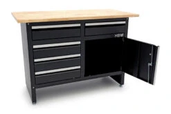 HBM 120 Cm Werkbank Met 5 Laden 1 Deur En Massief Houten Werkblad -Thuis Gereedschap Winkel hbm 2050 9.jpg 1200x600 6d7f5ebc88