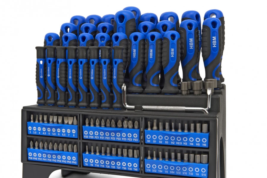 HBM Profi 100 Delige Soft Grip Schroevendraaierset, Dopsleutelset En Bitset Met Houder 3 HBM Profi 100 Delige Soft Grip Schroevendraaierset, Dopsleutelset En Bitset Met Houder