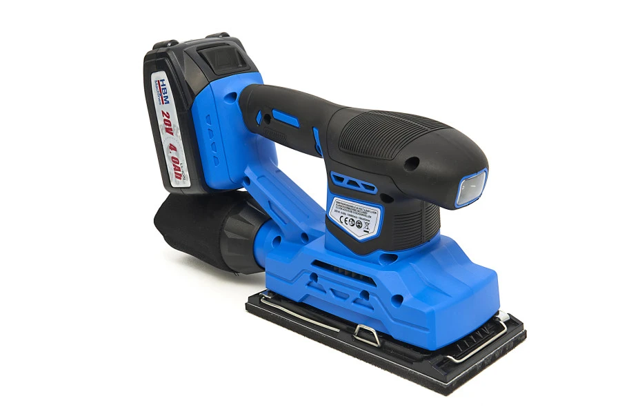 HBM Professionele 20 Volt 4,0AH Lion Vlakschuurmachine Inclusief 2 Lion Accu's En 15 Schuurvellen 5 HBM Professionele 20 Volt 4,0AH Lion Vlakschuurmachine Inclusief 2 Lion Accu's En 15 Schuurvellen - Afbeelding 3