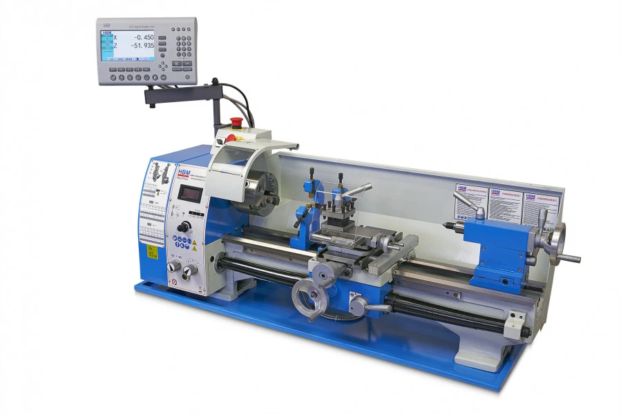 HBM 250 X 550 Profi Vario Metaaldraaibank Compleet Met 2 Assig LCD Digitaal Uitleessysteem 4 HBM 250 X 550 Profi Vario Metaaldraaibank Compleet Met 2 Assig LCD Digitaal Uitleessysteem - Afbeelding 2