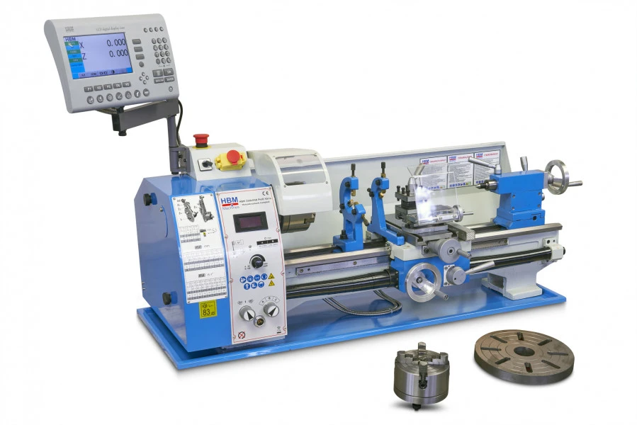 HBM 250 X 550 Profi Vario Metaaldraaibank Compleet Met 2 Assig LCD Digitaal Uitleessysteem 6 HBM 250 X 550 Profi Vario Metaaldraaibank Compleet Met 2 Assig LCD Digitaal Uitleessysteem - Afbeelding 4