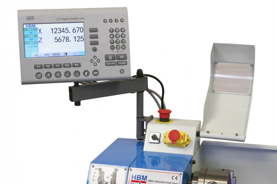 HBM 250 X 550 Profi Vario Metaaldraaibank Compleet Met 2 Assig LCD Digitaal Uitleessysteem 13 HBM 250 X 550 Profi Vario Metaaldraaibank Compleet Met 2 Assig LCD Digitaal Uitleessysteem - Afbeelding 11