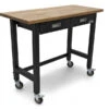 HBM Werkbank Met Massief Houten Blad, 2 Laden, Verrijdbaar, 122 Cm -Thuis Gereedschap Winkel hbm 3076 10.jpg 1200x600 3069febc88