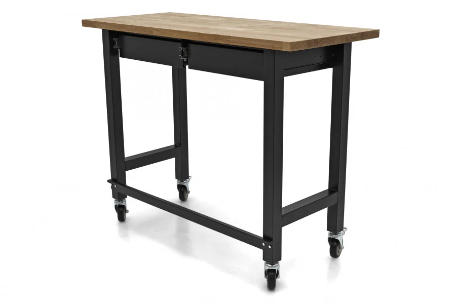 HBM Werkbank Met Massief Houten Blad, 2 Laden, Verrijdbaar, 122 Cm 5 HBM Werkbank Met Massief Houten Blad, 2 Laden, Verrijdbaar, 122 Cm - Afbeelding 3