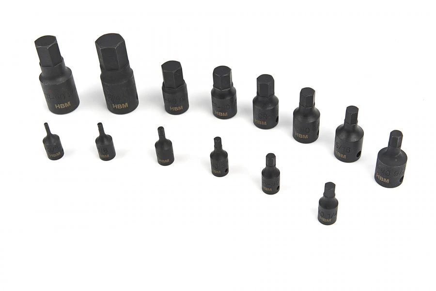 HBM 14 Delige Kracht Inbus Doppenset Inch Maten 6 HBM 14 Delige Kracht Inbus Doppenset Inch Maten - Afbeelding 4
