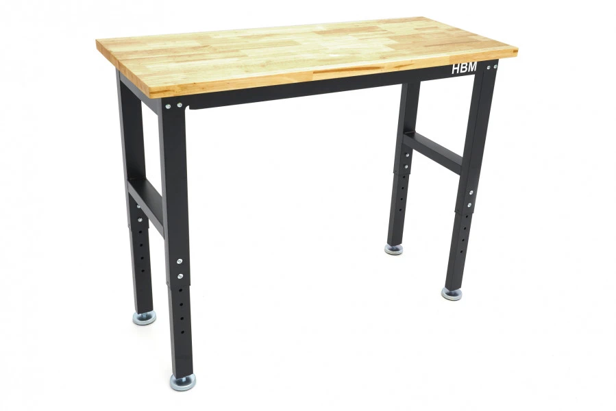 HBM Werkbank Met Massief Houten Blad, In Hoogte Verstelbaar, 122 Cm 5 HBM Werkbank Met Massief Houten Blad, In Hoogte Verstelbaar, 122 Cm - Afbeelding 3