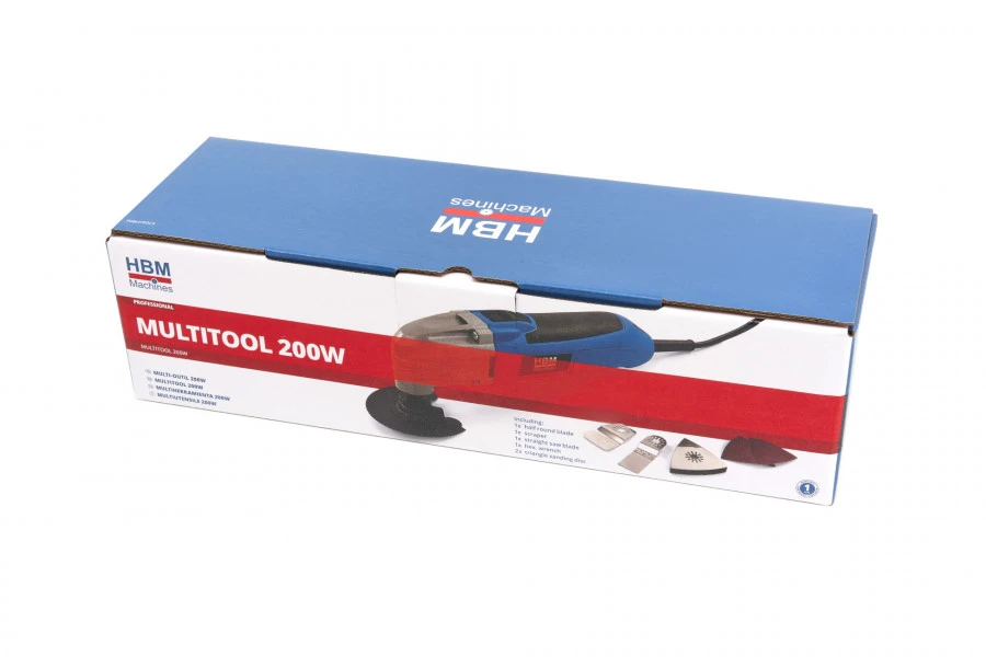 HBM Multitool 200W - Roterend / Oscillerend - Incl. Accessoires 8 HBM Multitool 200W - Roterend / Oscillerend - Incl. Accessoires - Afbeelding 6