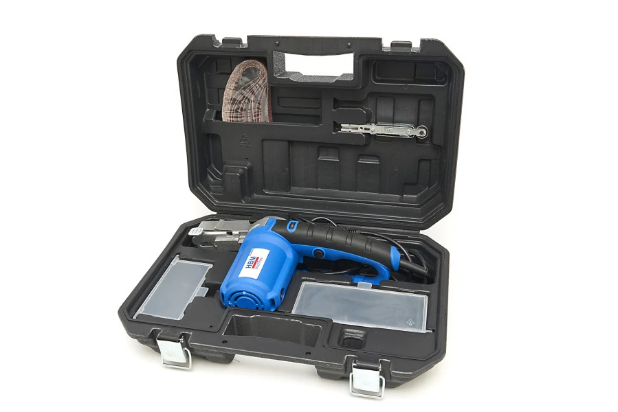 HBM Powerfile / Stripschuurmachine / Bandschuurmachine Met Stofopvang - 400 Watt. Inclusief 10 Schuurbanden 12 HBM Powerfile / Stripschuurmachine / Bandschuurmachine Met Stofopvang - 400 Watt. Inclusief 10 Schuurbanden - Afbeelding 10