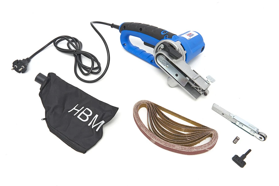 HBM Powerfile / Stripschuurmachine / Bandschuurmachine Met Stofopvang - 400 Watt. Inclusief 10 Schuurbanden 4 HBM Powerfile / Stripschuurmachine / Bandschuurmachine Met Stofopvang - 400 Watt. Inclusief 10 Schuurbanden - Afbeelding 2
