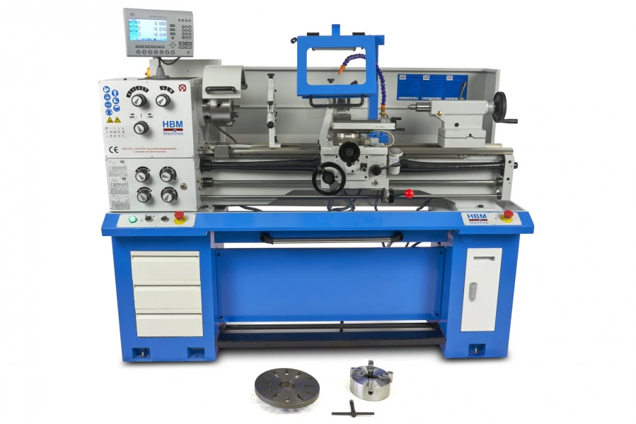 HBM 360 X 1000 Industriële Metaaldraaibank Compleet Met Grote Doorlaat Met 3 Assig LCD Digitaal Uitleessysteem - 400 Volt 4 HBM 360 X 1000 Industriële Metaaldraaibank Compleet Met Grote Doorlaat Met 3 Assig LCD Digitaal Uitleessysteem - 400 Volt - Afbeelding 2