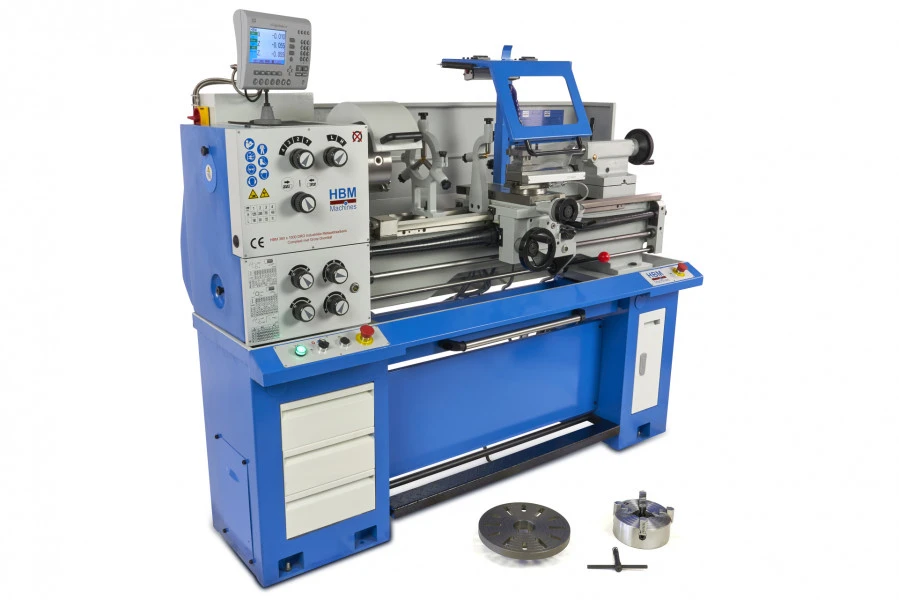 HBM 360 X 1000 Industriële Metaaldraaibank Compleet Met Grote Doorlaat Met 3 Assig LCD Digitaal Uitleessysteem - 400 Volt 3 HBM 360 X 1000 Industriële Metaaldraaibank Compleet Met Grote Doorlaat Met 3 Assig LCD Digitaal Uitleessysteem - 400 Volt