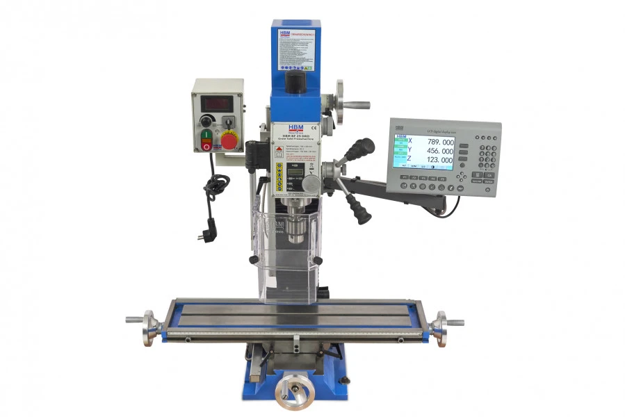 HBM BF 25 Freesmachine Grote Tafel Met 3 Assig LCD Digitaal Uitleessysteem 3 HBM BF 25 Freesmachine Grote Tafel Met 3 Assig LCD Digitaal Uitleessysteem