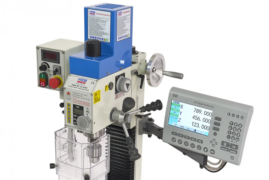 HBM BF 25 Freesmachine Grote Tafel Met 3 Assig LCD Digitaal Uitleessysteem 5 HBM BF 25 Freesmachine Grote Tafel Met 3 Assig LCD Digitaal Uitleessysteem - Afbeelding 3