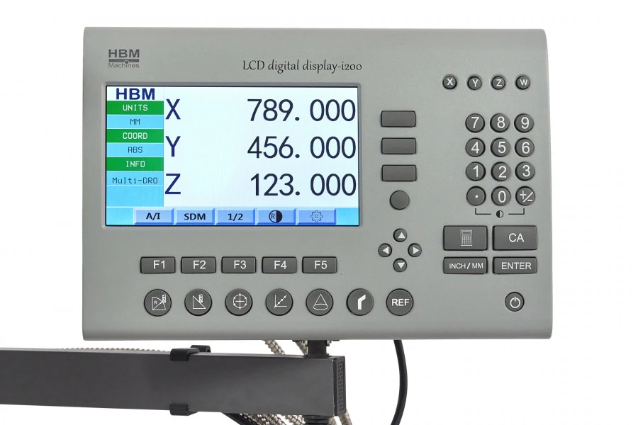 HBM BF 25 Freesmachine Grote Tafel Met 3 Assig LCD Digitaal Uitleessysteem 8 HBM BF 25 Freesmachine Grote Tafel Met 3 Assig LCD Digitaal Uitleessysteem - Afbeelding 6