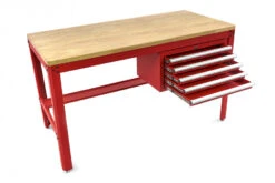 HBM 155 Cm Professionele Werkbank Met 5 Laden En Houten Werkblad, ROOD -Thuis Gereedschap Winkel hbm 613.jpg 1200x600 81d9cebc88