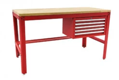 HBM 155 Cm Professionele Werkbank Met 5 Laden En Houten Werkblad, ROOD -Thuis Gereedschap Winkel hbm 614 2.jpg 1200x600 79cbaebc88