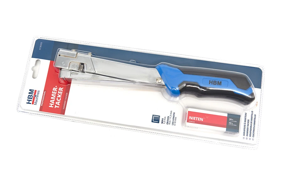 HBM Hamertacker, Slagtacker, Slagnieter Inclusief 400 Nieten 7 HBM Hamertacker, Slagtacker, Slagnieter Inclusief 400 Nieten - Afbeelding 5